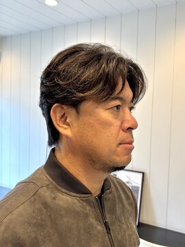 メンズココ 清澄白河店(MENS COCO) センターパート/ニュアンスパーマ/ツーブロック/ビジネスヘア