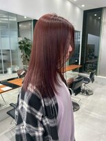 ガリカ 大名(Gallica) レイヤーカットにほんのり暖色系のチェリーレッド