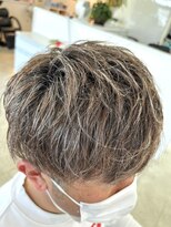 ホワイト(WHITE) 白髪ボカシ メンズメッシュカラー