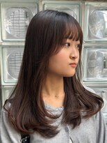 フェイス 石川町 (FACE) ナチュラルレイヤー×ツヤ髪ブラウン|小顔見え韓国風ヘア