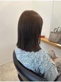 ミディアムボブ×ラベンダーカラー