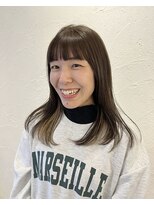 ファヴォリ(favori)&nbsp;【favori 自由が丘】インナーカラー オリーブカラー ミディアム