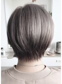 丸みショート×フェザーマッシュ×セピアベージュ×ハンサム