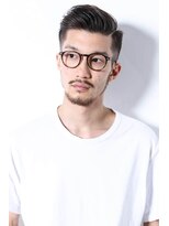 メリケンバーバーショップ コウベ(MERICAN BARBERSHOP KOBE)&nbsp;七三オールバックツイストパーマかき上げヘアコンマヘア183