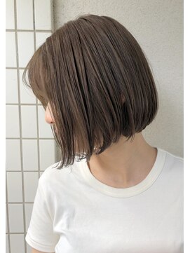 バベル(BABEL Hair Design) 【BABEL】ミニボブ＿ネイビーカラーナチュラルストレート