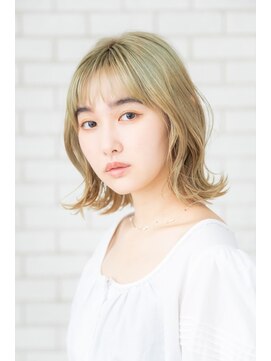 クロエ 三軒茶屋(Cloe) くびれミディ/ハイライト/ミルクティーベージュ/前髪