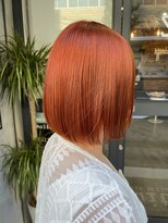スイート ヘアデザイン(Suite HAIR DESIGN)&nbsp;オレンジカラー ボブ ハイトーン
