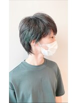 チラ見せインナーカラー×緑