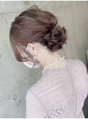 お団子ヘアアレンジ