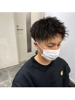 ビーテックバイゼン 山科店(B-TECH by Zen)&nbsp;ツーブロック短髪モテるスーツ束感メッシュシークレットパーマ