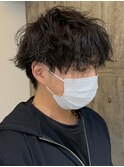 ツイストスパイラルパーママッシュメンズパーマ波巻きパーマ