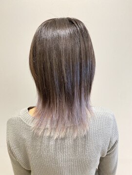 ニシオギ ヴォイス 西荻窪店(nishiogi voice) 髪質改善+似合わせカット+ダブルカラー【ライトパープル】