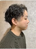 MEN’S HAIR/ブルーブラック/フェザーパーマ/本八幡