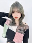 オリーブグレージュレイヤーカット_フルバング_ba453021