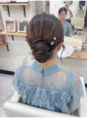 シニヨンアップ 結婚式ヘア