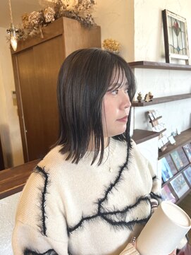 ヘアー ミュゼ 柱店(HAIR Musee) ブリーチカラー オリーブグレージュ