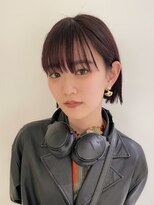 カット ドット 吉祥寺(cut.)&nbsp;肌を綺麗に見せる◎カシスピンクのぱつっとボブ
