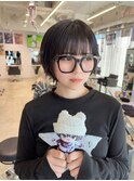 黒髪ショート　前髪カット　学割　ショートレイヤー
