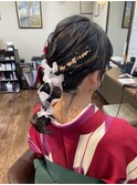 卒業式リボン編み下ろし