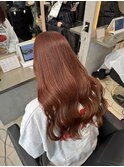 ブリーチなしで作るピンクブラウン