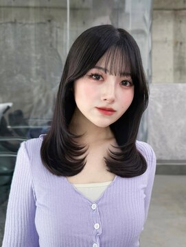 フィヴェント(Fivent) 美髪韓国レイヤーイメチェン夏ハイライトカラーくびれヘア