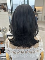 ビューナゴヤ 名駅(VIEW NAGOYA)&nbsp;レイヤーカット/くびれヘア/外ハネレイヤー/黒髪
