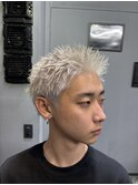 中目黒/ホワイトヘア/スパイキーショート/ハイトーン
