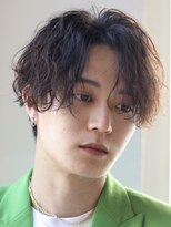 オーシャントーキョー 仙台(OCEAN TOKYO)&nbsp;ミディアムセンターパートツーブロックメンズパーマ