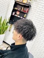 ルッソ 白浜店(LUSSO) ツイストパーマホワイトメッシュ