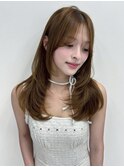 韓国風レイヤー/ロング/くびれ巻き