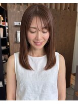零秒女髪 千里丘店&nbsp;艶とまとまりが叶う美髪セミロングスタイル髪質改善艶髪艶感