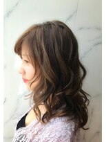 ヘアーアンドスパ フェリーチェ ミチ 野田屋町店(HAIR&SPA felice MICHI)&nbsp;セミロングスタイル
