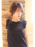 大人可愛い　小顔ショート　お手入れ簡単
