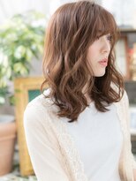 カバーヘア ブリス 川口(COVER HAIR bliss)&nbsp;外国人風オリーブカラー抜け感ロングボブb川口20代30代40代