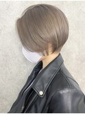 ミルクティーベージュダブルカラーインナーカラー韓国20代前髪
