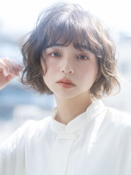 エミュ 表参道 青山(emu) 【emu 井上信洋】おしゃれな抜け感コットンパーマボブ【エミュ】