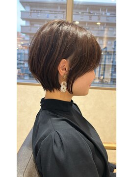 ロンドブルーム 天神大名店(Lond Bloom) アイロンなしバームのみのショートボブ/ショートヘア