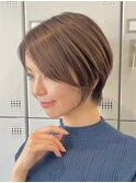 30代40代大人女性/前髪ありショートボブ/ショートヘア/髪質改善