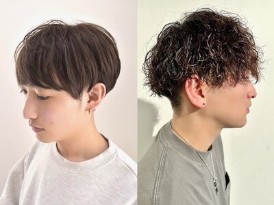 マッシュヘアからパーマスタイルまで、メンズもお任せ下さい◎