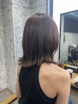 ロフティー 清澄白河(LOFTY) 外ハネボブ/柔らかベージュ/鎖骨ボブ/髪質改善/清澄白河/錦糸町