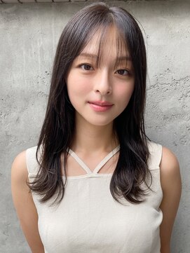 エトラ 渋谷店(etora) 前髪 ネビージュ ボブルフ 黒髪 ワンレン 小顔 "