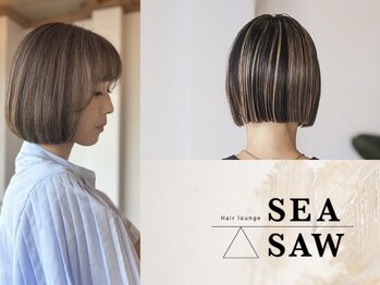 シーソー(SEA SAW)の写真/白髪をカバーしながら、明るく、好きな髪色に。白髪を味方にしよう！！高い透明のあるヘアカラーデザイン♪