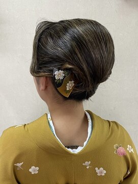 バサラ 大阪梅田店(VASARA) 訪問着 へアセット へアメ 和髪 夜会巻 ミディアム 大阪