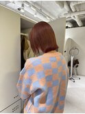 暖色カラーボブ