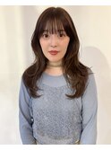 韓国風レイヤーカット/透明感のあるブラウンカラー
