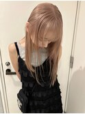 くびれヘア/アプリコットオレンジ/夏のヘアアレンジ/梅田
