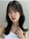 韓国風レイヤーカット髪質改善ダブルカラーハッシュカット