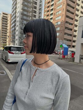 テンション(tension) 地毛風ストレートコンパクトボブミニボブワンレンボブ大通駅
