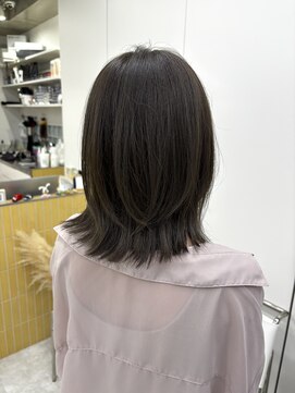 ディジョン(Dijon) 韓国顔まわりレイヤーカットグレージュオリーブベージュブラウン