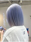 ペールブルー/似合わせカット/ブリーチ/ペールカラー/ボブ